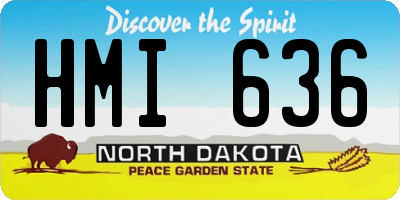 ND license plate HMI636