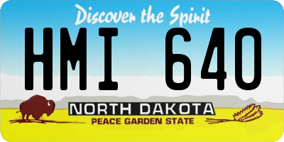 ND license plate HMI640