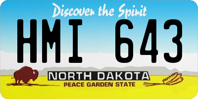 ND license plate HMI643