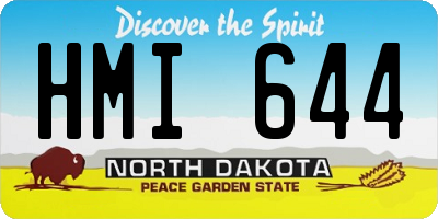 ND license plate HMI644