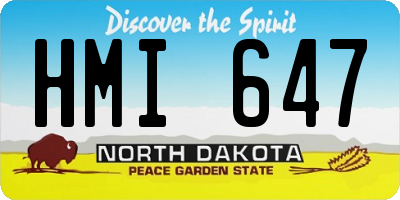 ND license plate HMI647