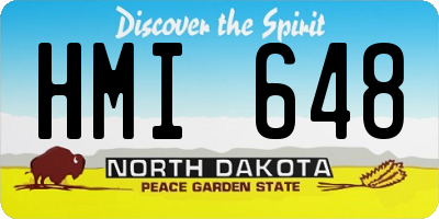 ND license plate HMI648