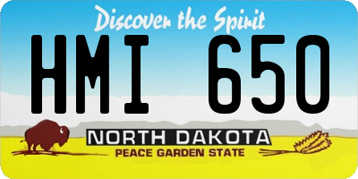 ND license plate HMI650