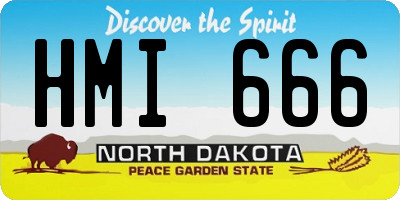 ND license plate HMI666