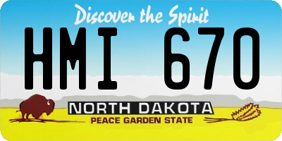 ND license plate HMI670