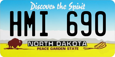 ND license plate HMI690