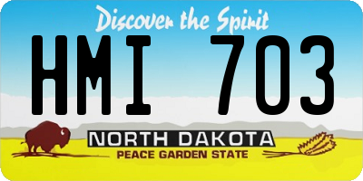 ND license plate HMI703