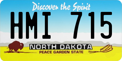 ND license plate HMI715