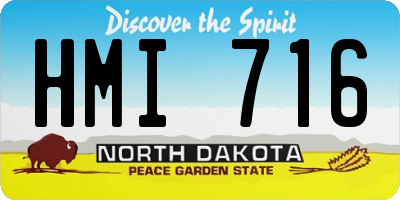 ND license plate HMI716