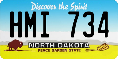 ND license plate HMI734