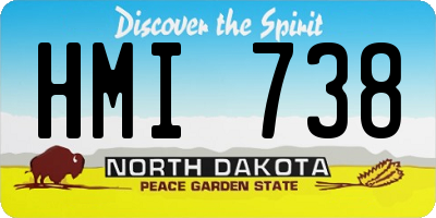 ND license plate HMI738