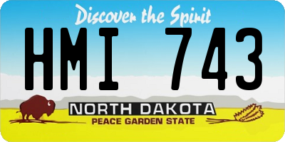 ND license plate HMI743