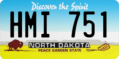 ND license plate HMI751