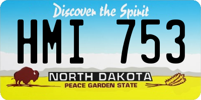 ND license plate HMI753
