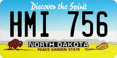 ND license plate HMI756