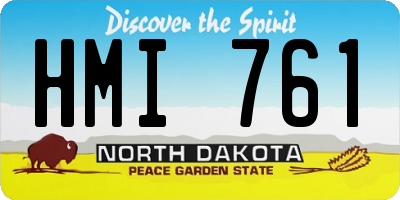 ND license plate HMI761