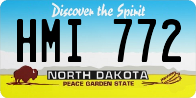 ND license plate HMI772