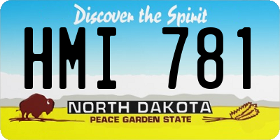 ND license plate HMI781
