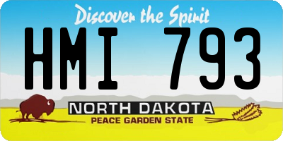 ND license plate HMI793