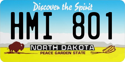 ND license plate HMI801
