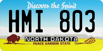 ND license plate HMI803