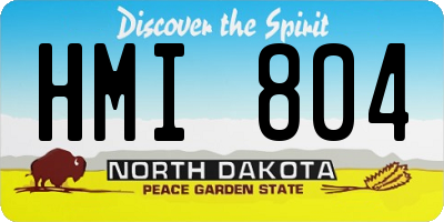 ND license plate HMI804