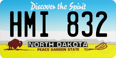 ND license plate HMI832