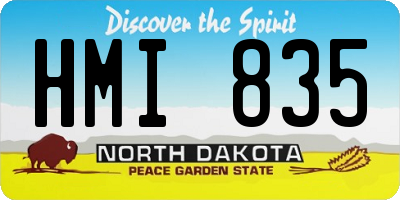 ND license plate HMI835