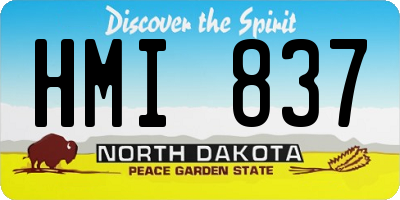 ND license plate HMI837