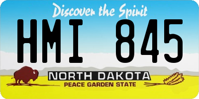ND license plate HMI845