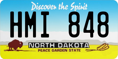 ND license plate HMI848