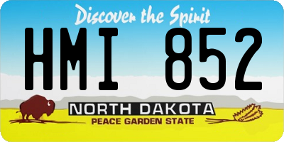 ND license plate HMI852