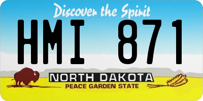 ND license plate HMI871