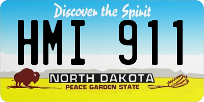 ND license plate HMI911