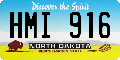 ND license plate HMI916