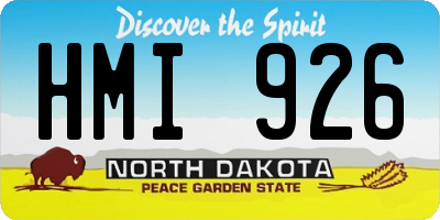 ND license plate HMI926