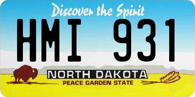 ND license plate HMI931