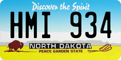 ND license plate HMI934