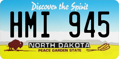 ND license plate HMI945