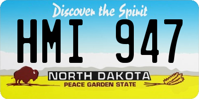 ND license plate HMI947