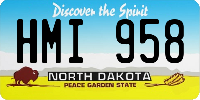 ND license plate HMI958
