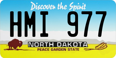 ND license plate HMI977