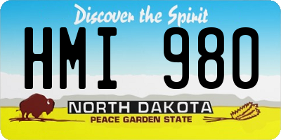 ND license plate HMI980