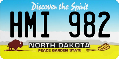 ND license plate HMI982