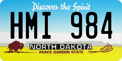 ND license plate HMI984