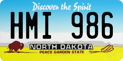 ND license plate HMI986