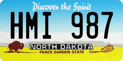 ND license plate HMI987