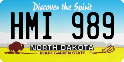 ND license plate HMI989