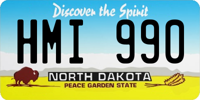 ND license plate HMI990