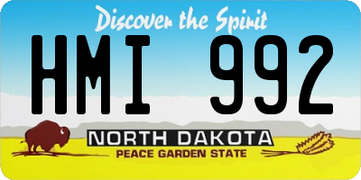 ND license plate HMI992